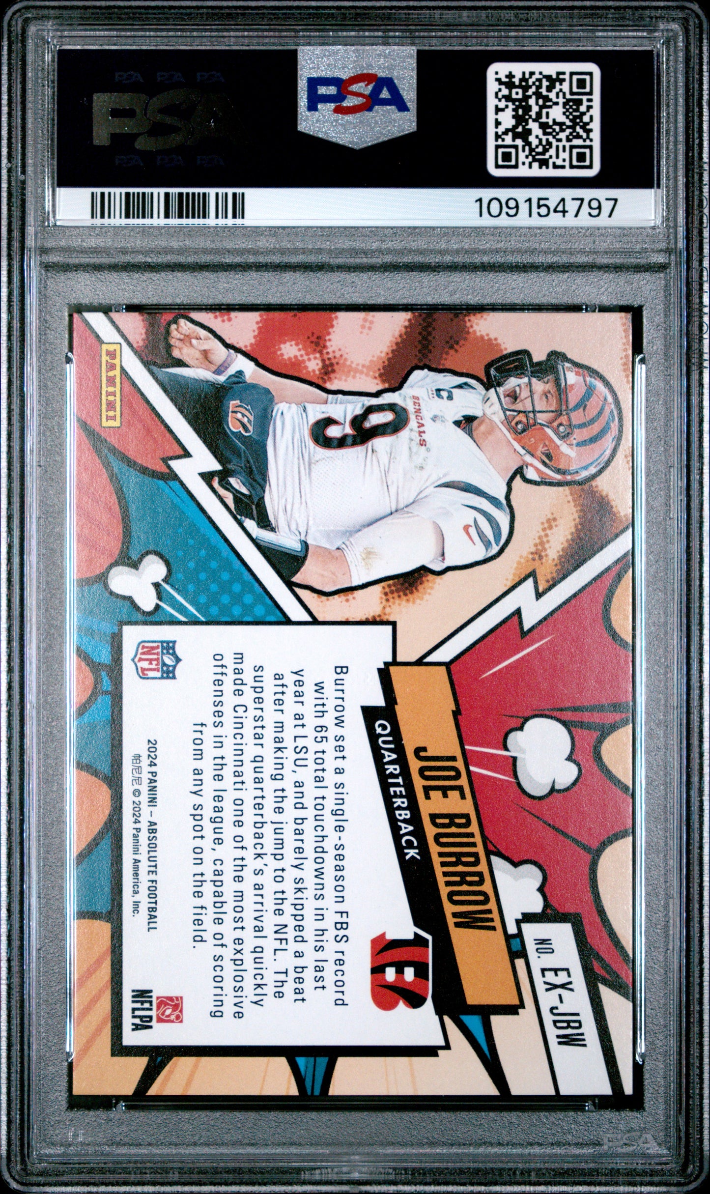 2024 PANINI ABSOLUTE EXPLOSIVE #EXJBW JOE BURROW, PSA 9