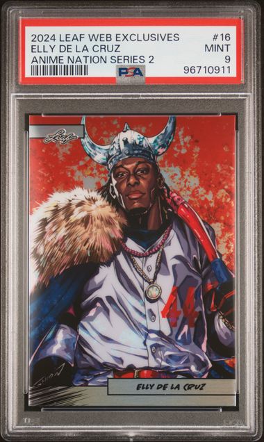 2024 LEAF WEB EXCLUSIVES #16 ELLY DE LA CRUZ ANIME NATION SERIES 2, PSA 9 /99