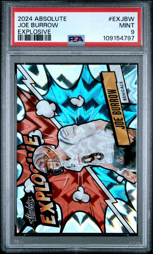 2024 PANINI ABSOLUTE EXPLOSIVE #EXJBW JOE BURROW, PSA 9