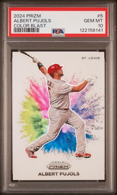 2024 PANINI PRIZM COLOR BLAST #5 ALBERT PUJOLS, PSA 10