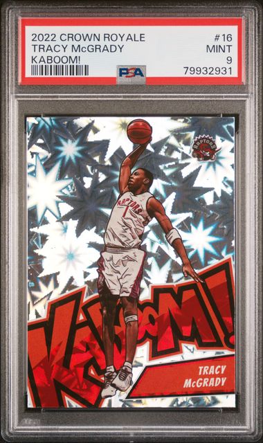2022 PANINI CROWN ROYALE KABOOM! #16 TRACY McGRADY KABOOM! PSA 9