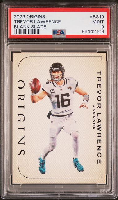 2023 PANINI ORIGINS BLANK SLATE #BS19 TREVOR LAWRENCE PSA 9
