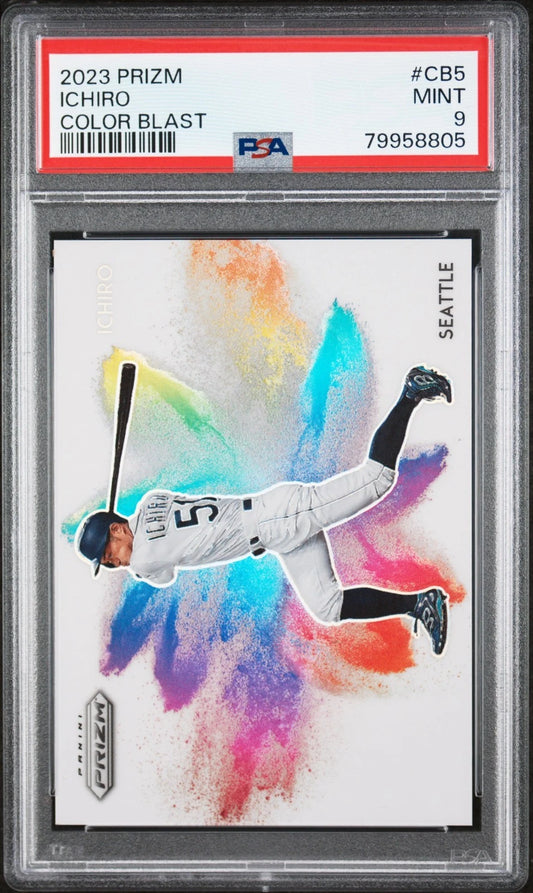 2023 PANINI PRIZM COLOR BLAST #CB5 ICHIRO CASE HIT PSA 9
